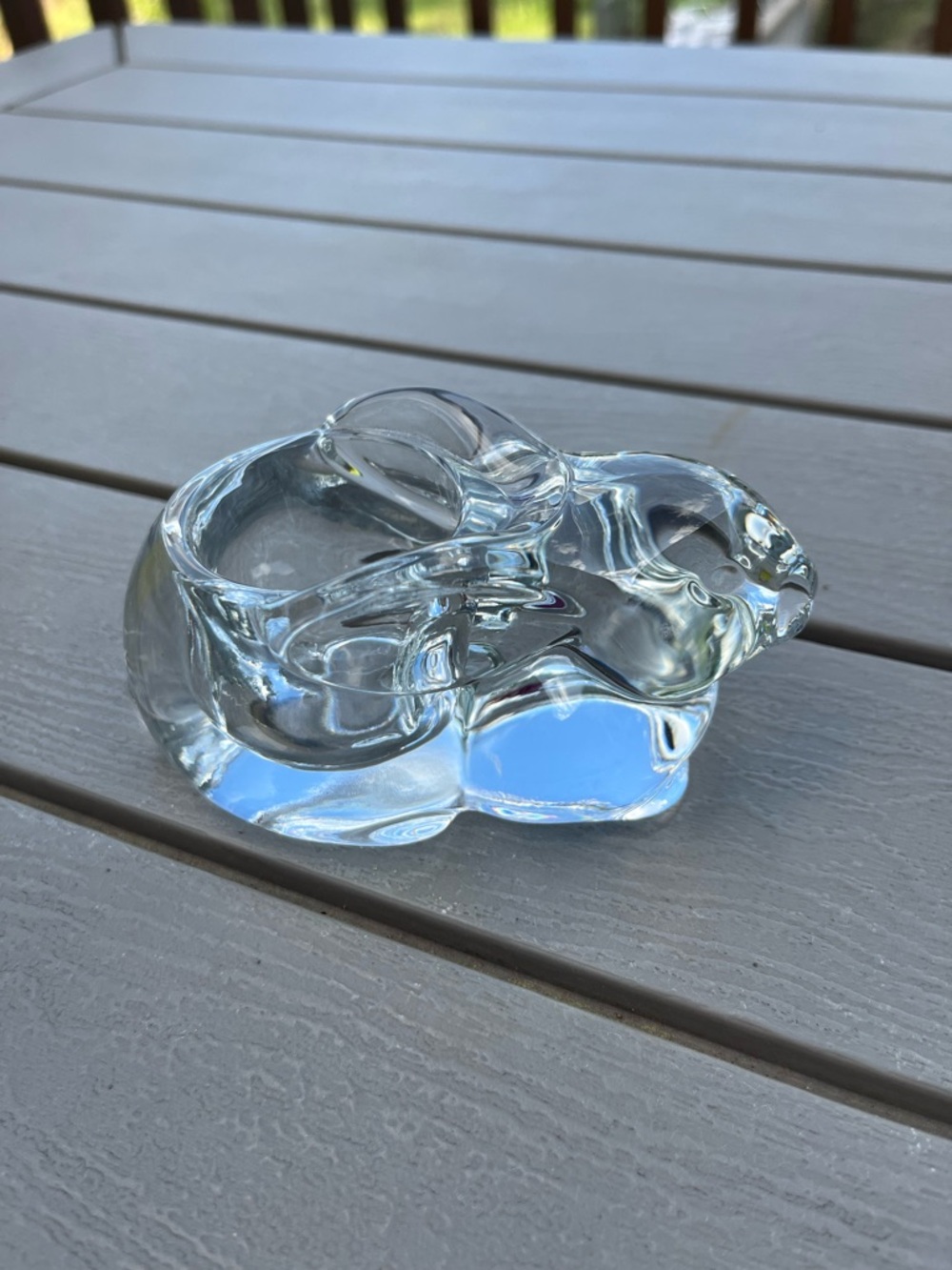 Glass Rabbit Bunny Votive Candle Holder